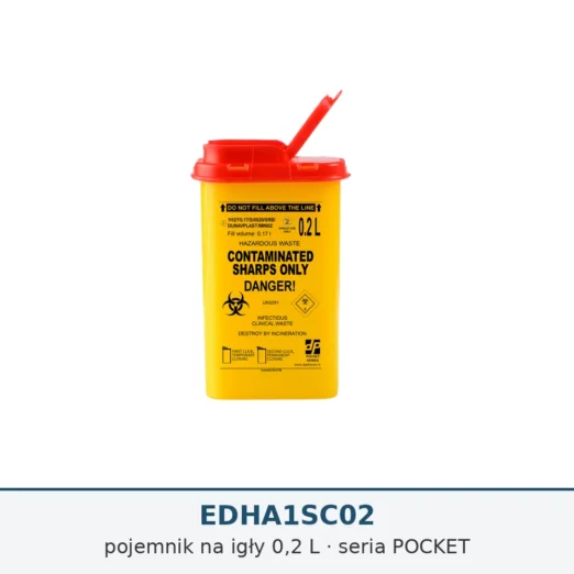 Pojemnik na igły 0,2 L, seria POCKET EDHA1SC02