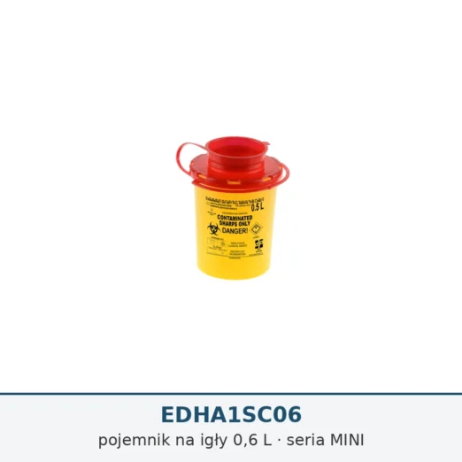 Pojemnik na igły 0,6 L, seria MINI EDHA1SC06